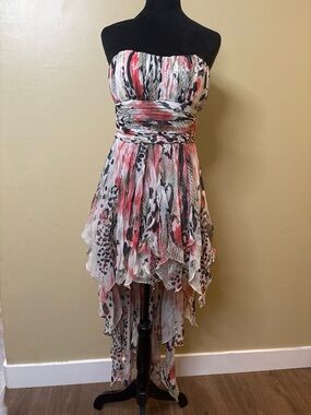 Y2K Windsor Multicolor Strapless High-Low Dress